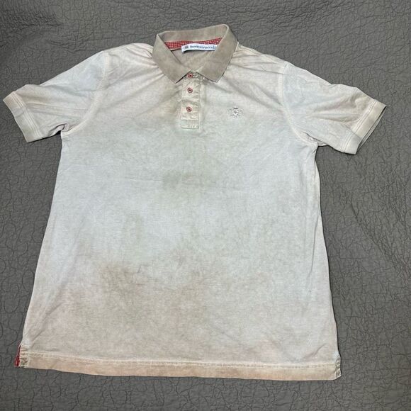 domenico vacca polo Shirt Beige Color, Size M A667 - Picture 1 of 4